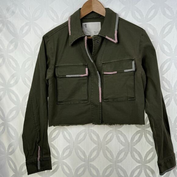 Anthropologie Pilcro Embroidered Utility Cropped Jacket Size XS NWT - Picture 6 of 14